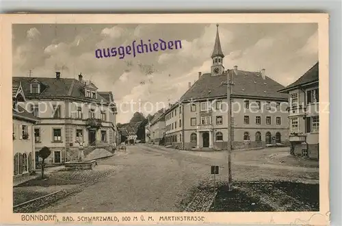 AK / Ansichtskarte Bonndorf Schwarzwald Martinstrasse Kat. Bonndorf