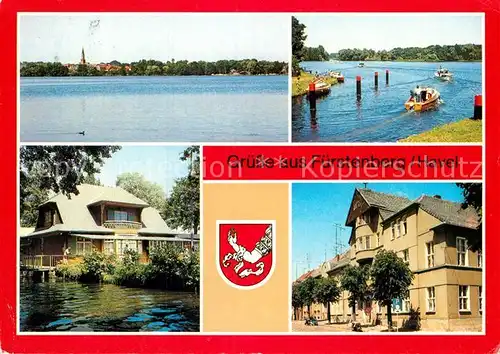 AK / Ansichtskarte Fuerstenberg Havel Schwedtsee Havel Sportlerheim Rathaus Kat. Fuerstenberg