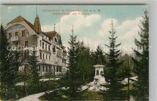 AK / Ansichtskarte Bonndorf Schwarzwald Bahnhofshotel Kurhaus  Kat. Bonndorf