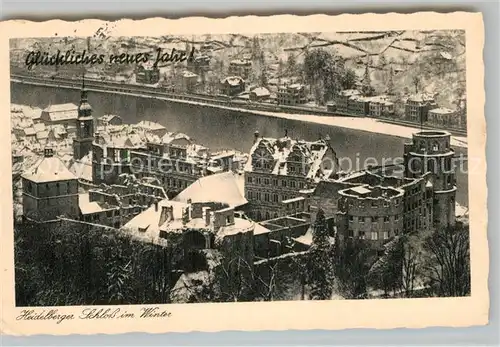 AK / Ansichtskarte Heidelberg Neckar Schloss im Winter Kat. Heidelberg