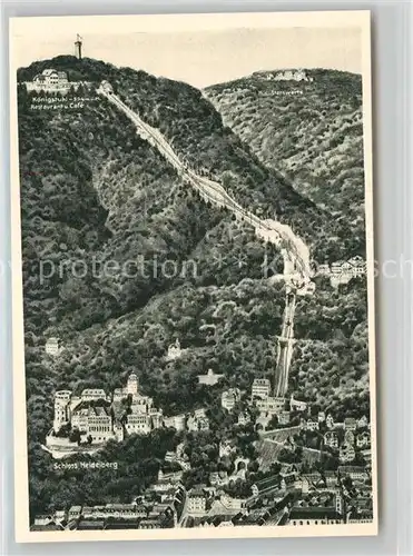 AK / Ansichtskarte Heidelberg Neckar Panorama mit Koenigstuhl und Schloss Kat. Heidelberg