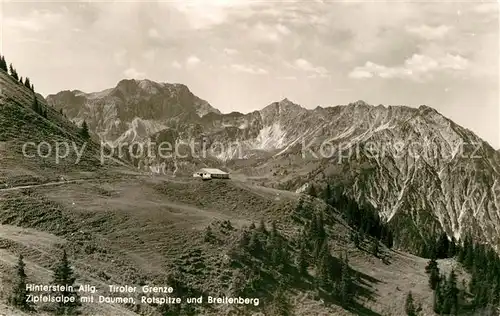 AK / Ansichtskarte Hinterstein Bad Hindelang Zipfelalpe Daumen Tiroler Grenze