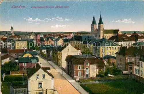 AK / Ansichtskarte Landau Pfalz Panorama Kirche Kat. Landau in der Pfalz