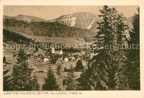 AK / Ansichtskarte Oberstaufen Panorama Kat. Oberstaufen