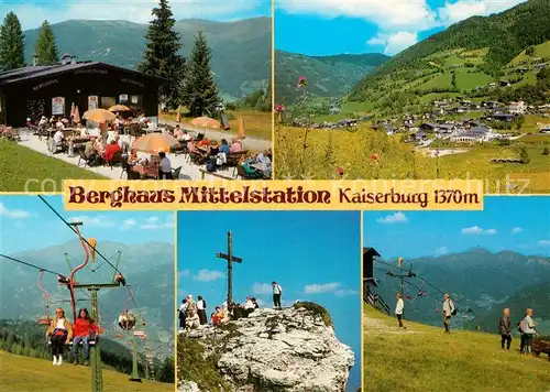 AK / Ansichtskarte Bad Kleinkirchheim Kaernten Berghaus Mittelstation Kaiserburg Sessellift Kat. Bad Kleinkirchheim