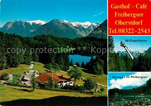 AK / Ansichtskarte Oberstdorf Gasthof Freibergsee Skiflugschanze Freibergsee Kat. Oberstdorf