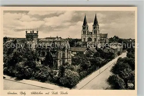 AK / Ansichtskarte Landau Pfalz Schl?sscen katholische Kirche Kat. Landau in der Pfalz