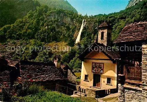 AK / Ansichtskarte Foroglio Val Bavona La cascata Wasserfall Kat. Lugano