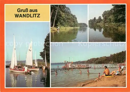 AK / Ansichtskarte Wandlitz Seglerhafen Liepnitzsee Heiliger Pfuhl Strandbad Wandlitzsee Kat. Wandlitz