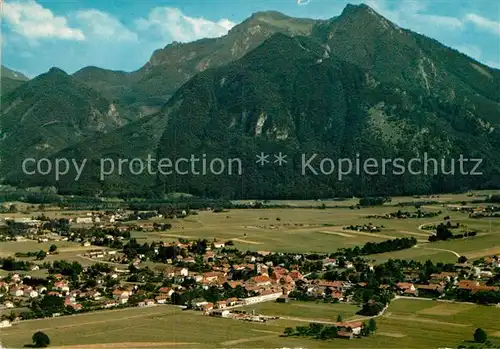 AK / Ansichtskarte Grassau Chiemgau Fliegeraufnahme mit Hochgern Kat. Grassau