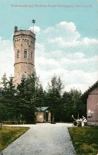 AK / Ansichtskarte Schneekopf Aussichtsturm hoechster Punkt Thueringen Kat. Oberhof Thueringen