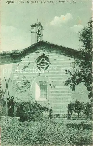 AK / Ansichtskarte Spello Perugia Antica Facciata Chiesa San Severino