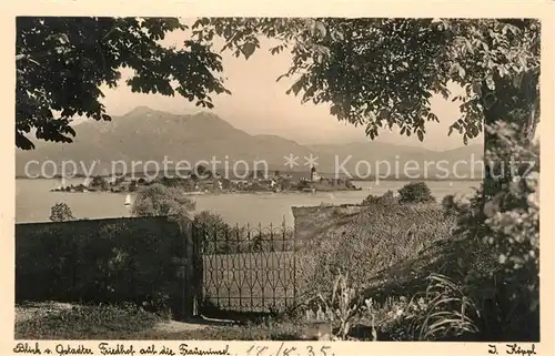 AK / Ansichtskarte Gstadt Chiemsee Friedhof Fraueninsel Kat. Gstadt a.Chiemsee