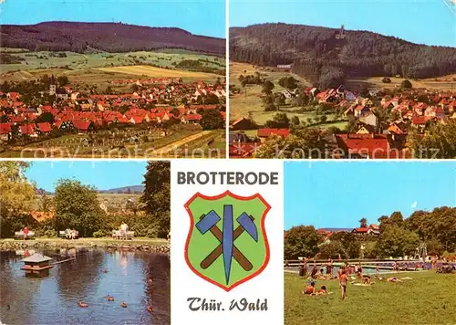 AK / Ansichtskarte Brotterode Gr. Inselsberg Schanze Schwimmbad  Kat. Brotterode