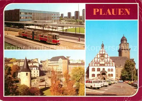 AK / Ansichtskarte Plauen Vogtland Oberer Bahnhof Otto Grotewohl Platz Rathaus Kat. Plauen