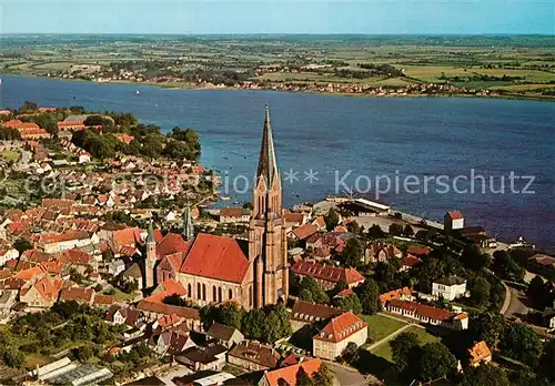 AK / Ansichtskarte Schleswig Schlei Fliegeraufnahme mit St Petri Dom Kat. Erfde