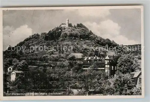 AK / Ansichtskarte Blankenburg Bad Ruine Greifenstein Kat. Bad Blankenburg