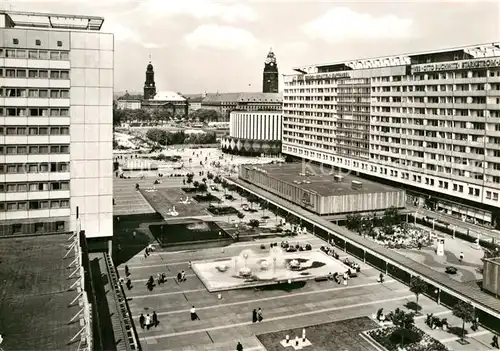 AK / Ansichtskarte Dresden Blick auf Prager Strasse Kat. Dresden Elbe