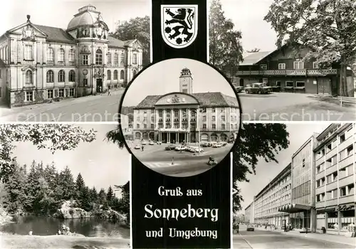 AK / Ansichtskarte Sonneberg Thueringen Spielzeugmuseum Rathaus Blockhuette Koenigsee Karl Marx Strasse Kat. Sonneberg