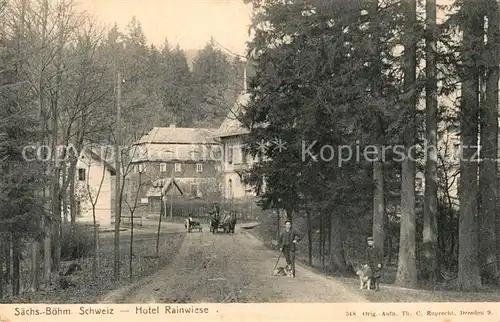 AK / Ansichtskarte Saechsische Schweiz Hotel Rainwiese Kat. Rathen Sachsen