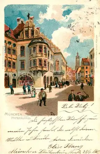 AK / Ansichtskarte Muenchen Hofbraeuhaus Kat. Muenchen