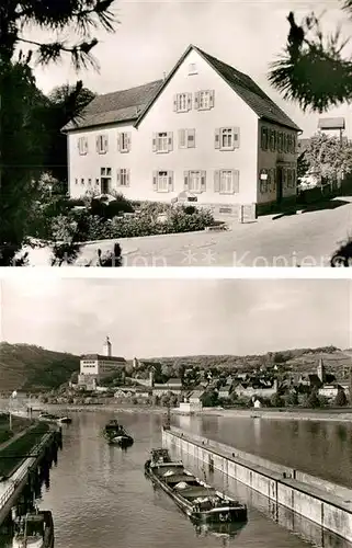 AK / Ansichtskarte Gundelsheim Neckar Gasthof Wuerttemberger Hof Schleuse