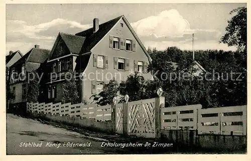 AK / Ansichtskarte Koenig Bad Stahlbad Erholungsheim Zimper Kat. Bad Koenig