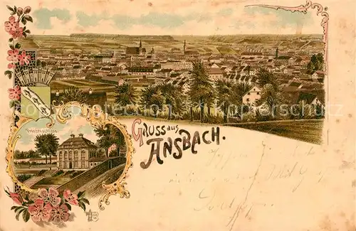 AK / Ansichtskarte Ansbach Mittelfranken Prinzenschloss Panorama Kat. Ansbach