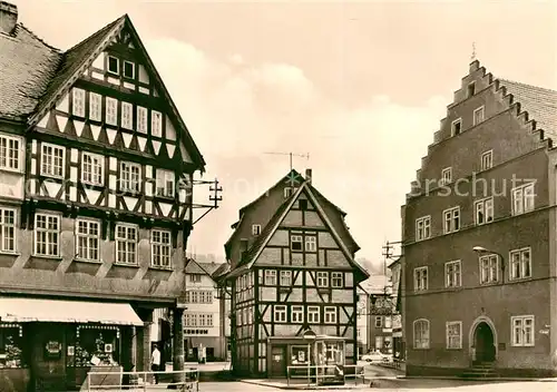 AK / Ansichtskarte Schmalkalden Altmarkt Fachwerkhaeuser Altstadt Kat. Schmalkalden