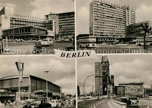 AK / Ansichtskarte Berlin Kantstrasse DOB Hochhaus Gedaechtniskirche Bahnhof Zoo Kat. Berlin