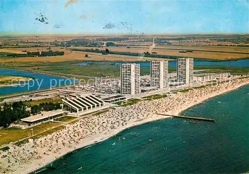 AK / Ansichtskarte Burg Fehmarn Strand Hotels Ostseebad Fliegeraufnahme Kat. Fehmarn