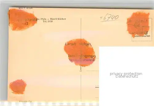 AK / Ansichtskarte Landau Pfalz Hotel Koerber Kat. Landau in der Pfalz
