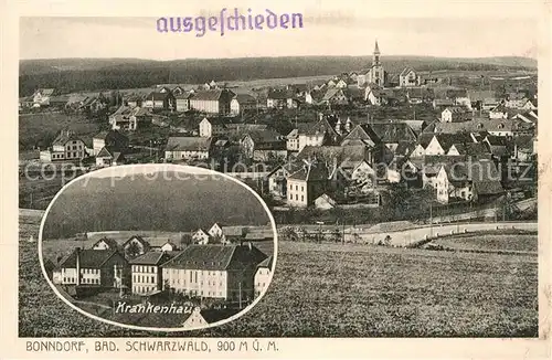 AK / Ansichtskarte Bonndorf Schwarzwald Krankenhaus Panorama Kat. Bonndorf