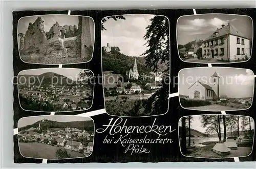 AK / Ansichtskarte Hohenecken Burgruine Hohenecken Panorama Kirche Gasthof Campingpatz Kat. Kaiserslautern