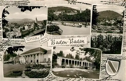 AK / Ansichtskarte Baden Baden Stadtpanorama Casino Kurpark Kat. Baden Baden