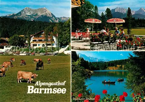 AK / Ansichtskarte Kruen Alpengasthof Barmsee Kuehe Grubsee Kat. Kruen