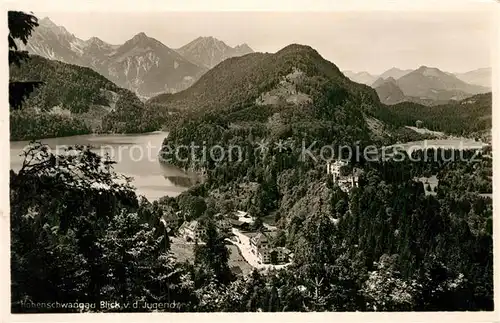 AK / Ansichtskarte Hohenschwangau Blick von der Jugend Kat. Schwangau