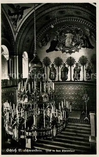 AK / Ansichtskarte Hohenschwangau Schloss Neuschwanstein Thronsaal Kat. Schwangau