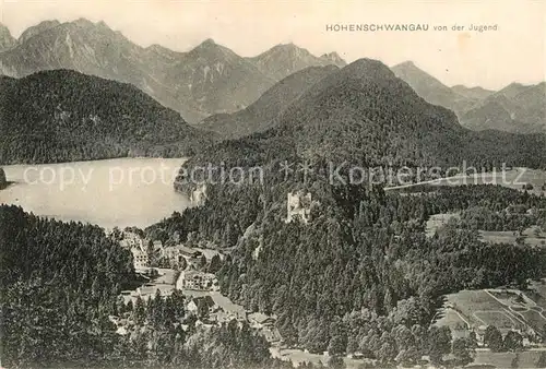 AK / Ansichtskarte Hohenschwangau Blick von der Jugend Kat. Schwangau