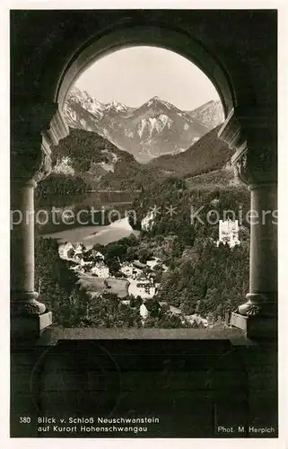 AK / Ansichtskarte Hohenschwangau Blick vom Schloss Neuschwanstein  Kat. Schwangau