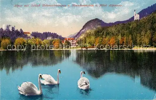 AK / Ansichtskarte Hohenschwangau Alpsee Koenigliche Schloesser  Kat. Schwangau