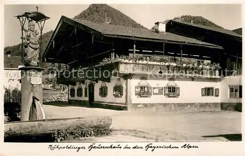 AK / Ansichtskarte Ruhpolding Dorfbrunnen Kat. Ruhpolding