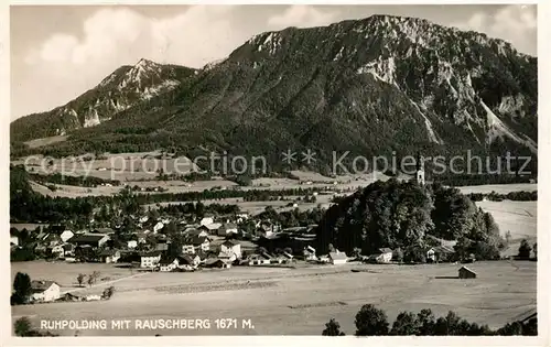 AK / Ansichtskarte Ruhpolding Teilansicht mit Rauschberg Kat. Ruhpolding