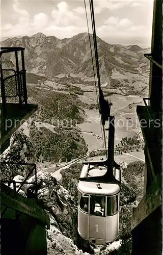 AK / Ansichtskarte Ruhpolding Rauschbergbahn mit Blick Institut Tal Kat. Ruhpolding