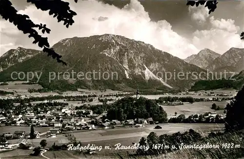 AK / Ansichtskarte Ruhpolding Panorama mit Rauschberg und Sonntagshorn Kat. Ruhpolding