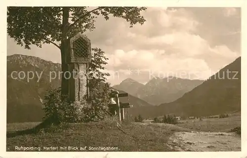 AK / Ansichtskarte Ruhpolding Marterl Sonntagshorn Kat. Ruhpolding