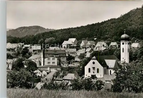 AK / Ansichtskarte Busenberg Pfalz Teilansicht mit Kirche Kat. Busenberg