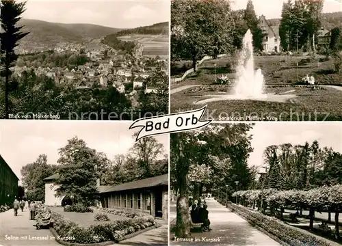 AK / Ansichtskarte Bad Orb Sanatorium Pfeiffer Krug Saline Lesesaal Kurpark  Kat. Bad Orb