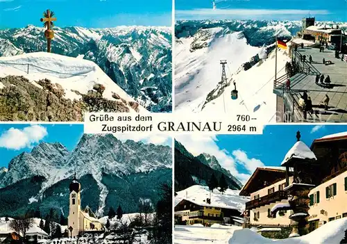 AK / Ansichtskarte Grainau Zugspitzdorf Seilbahn Zugspitze Ostgipfel Muenchnerhaus  Kat. Grainau