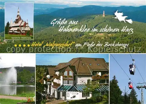 AK / Ansichtskarte Hahnenklee Bockswiese Harz Stabkirche Seilbahn Hotel Walpurgishof Kat. Goslar